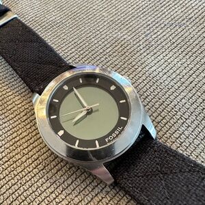 Fossil Black and Silver Wearable Watch
